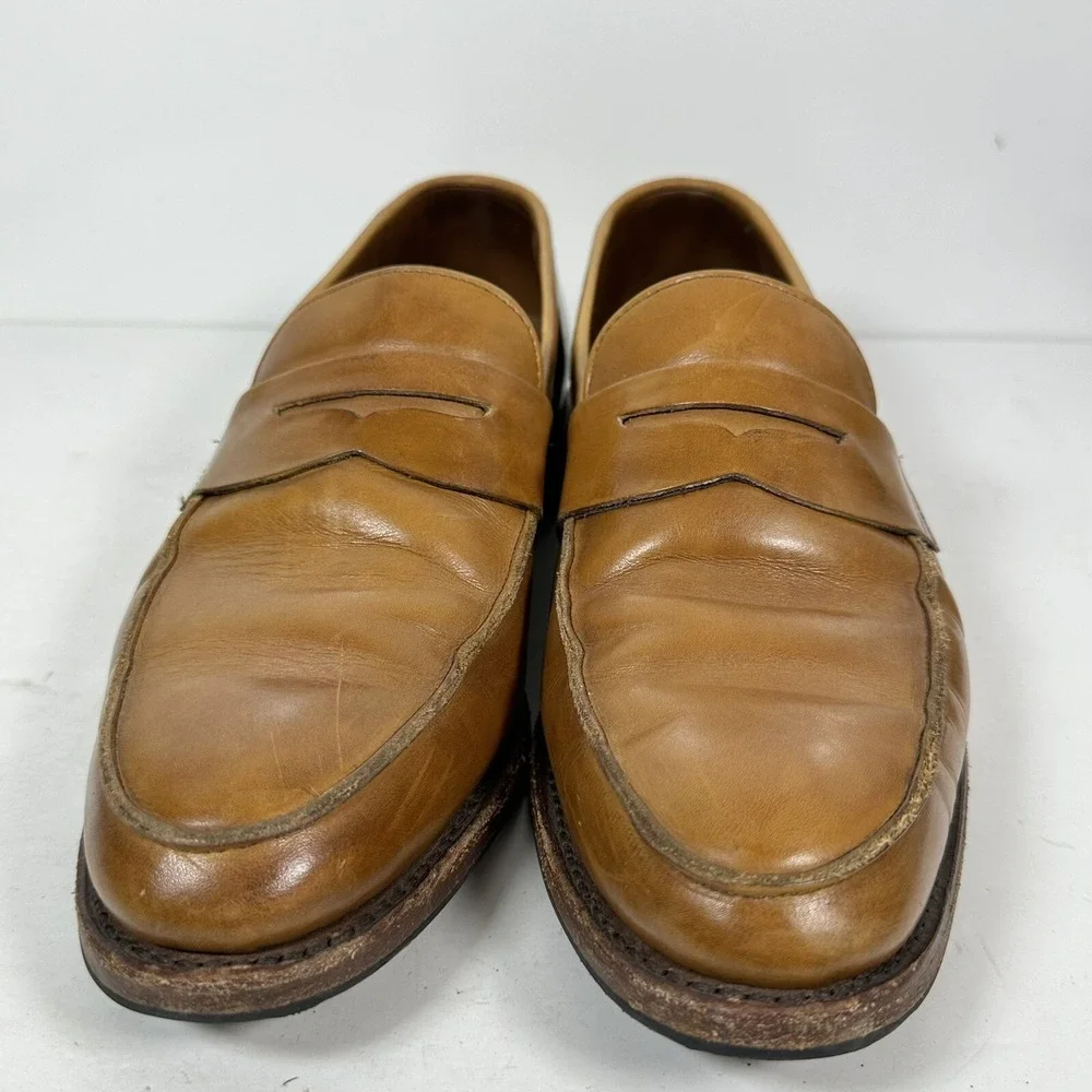 Brooks Brothers Brown Leather Penny Loafers Dress Shoes Mens Size 9.5 D USA Made